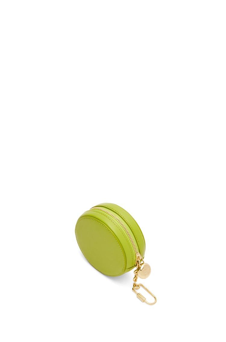 Pebble cookie key holder in shiny nappa calfskin