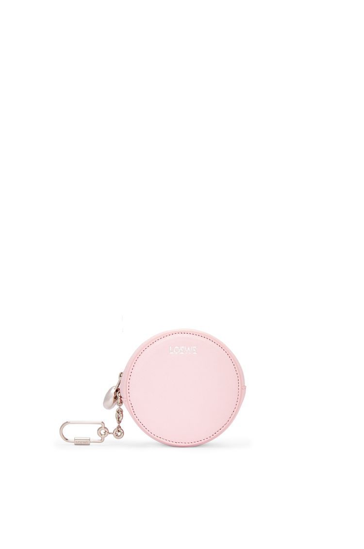 Pebble cookie key holder in shiny nappa calfskin