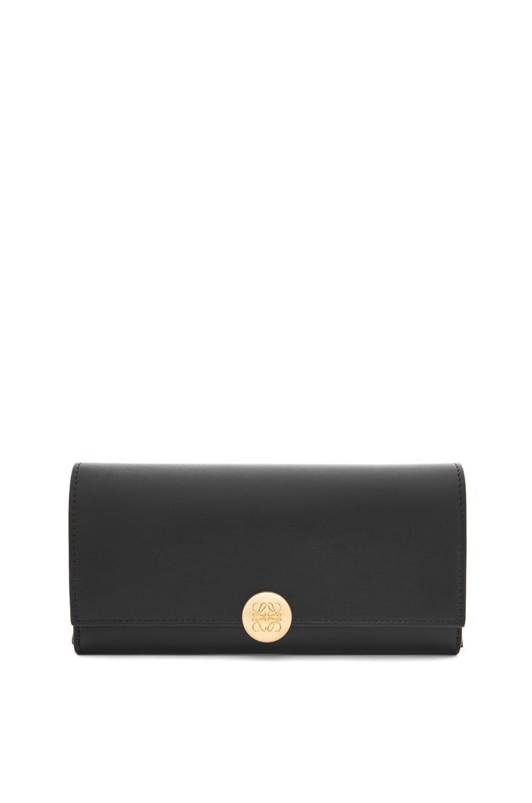 Pebble continental wallet in shiny nappa calfskin