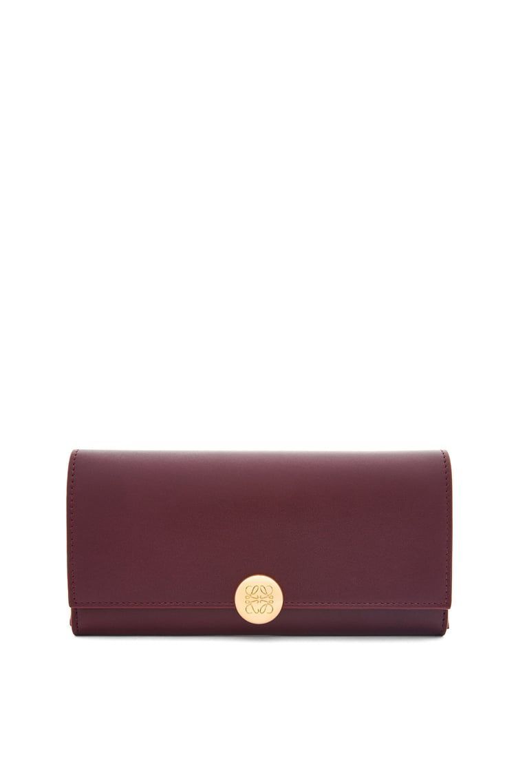 Pebble continental wallet in shiny nappa calfskin