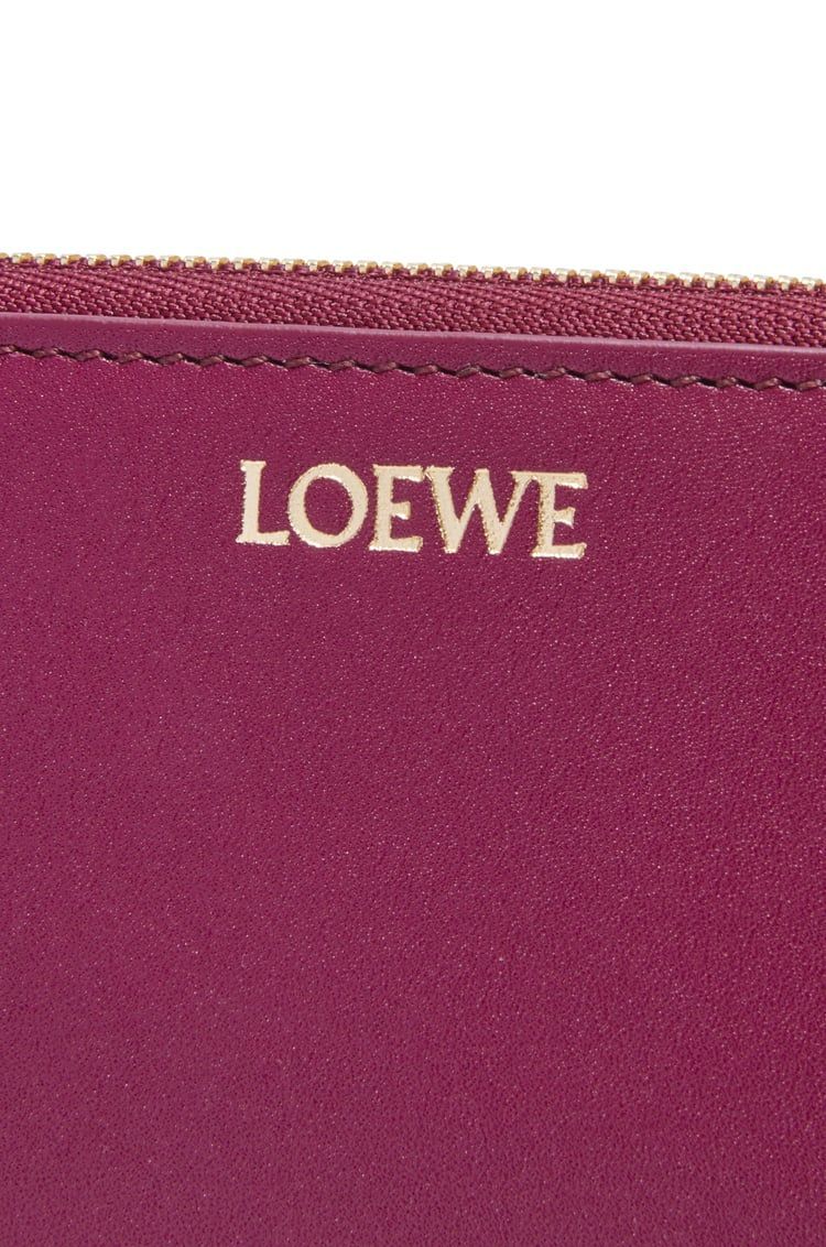 Knot zip around wallet in shiny nappa calfskin
