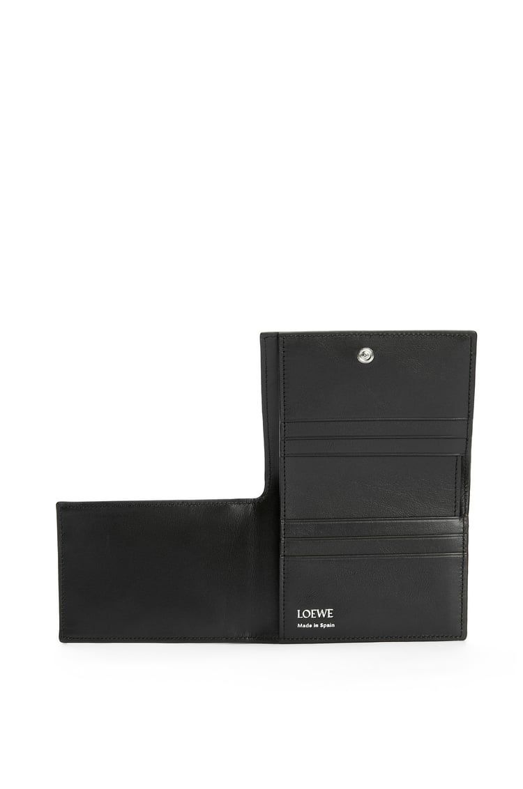 Folded wallet in shiny nappa calfskin