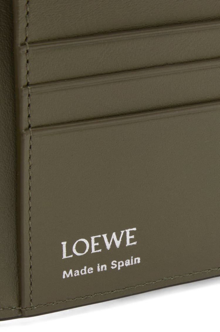 Folded wallet in shiny nappa calfskin