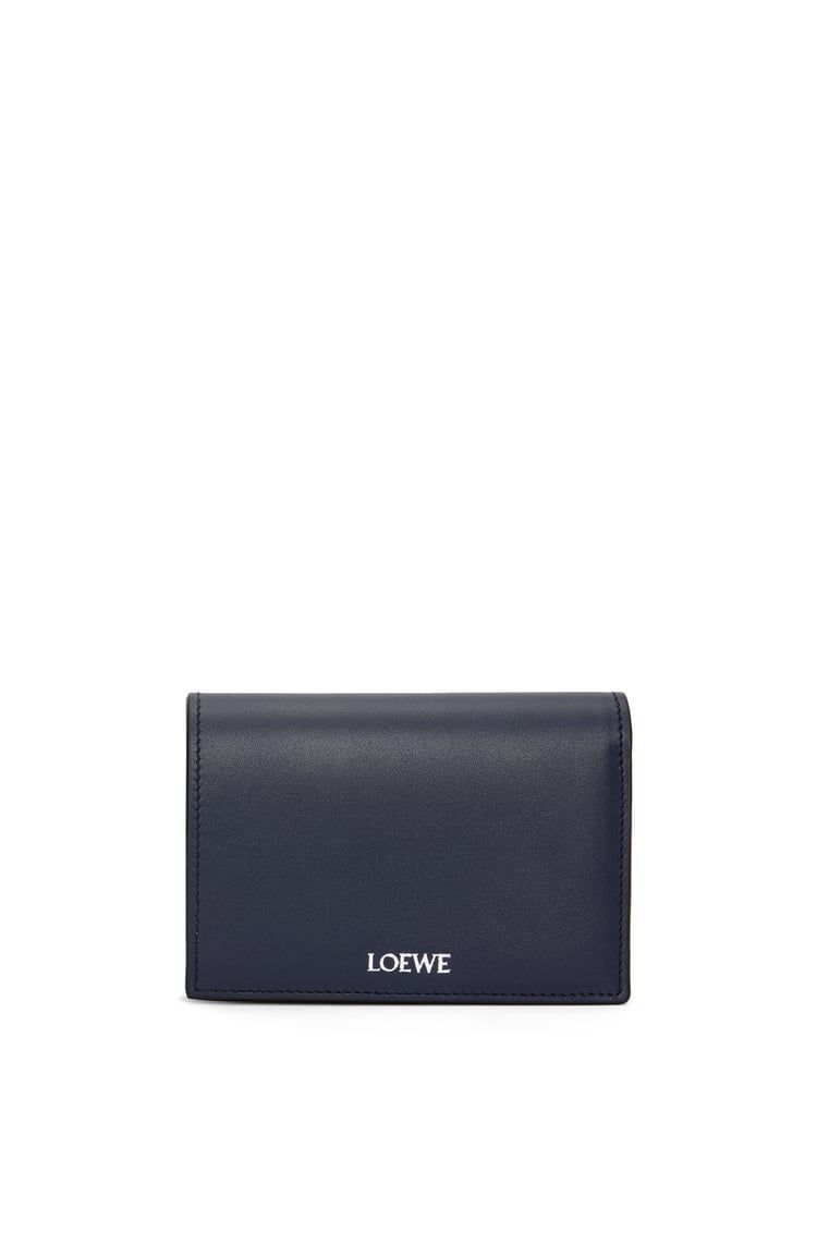 Folded wallet in shiny nappa calfskin