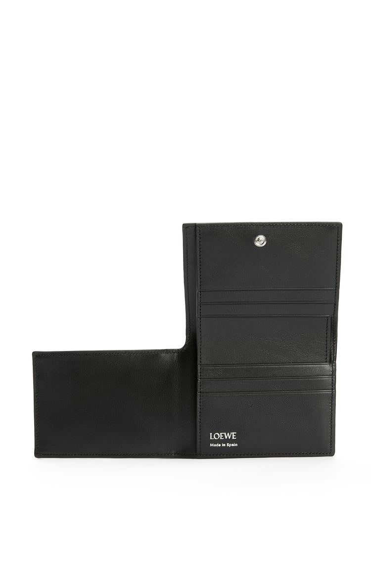 Folded wallet in shiny nappa calfskin