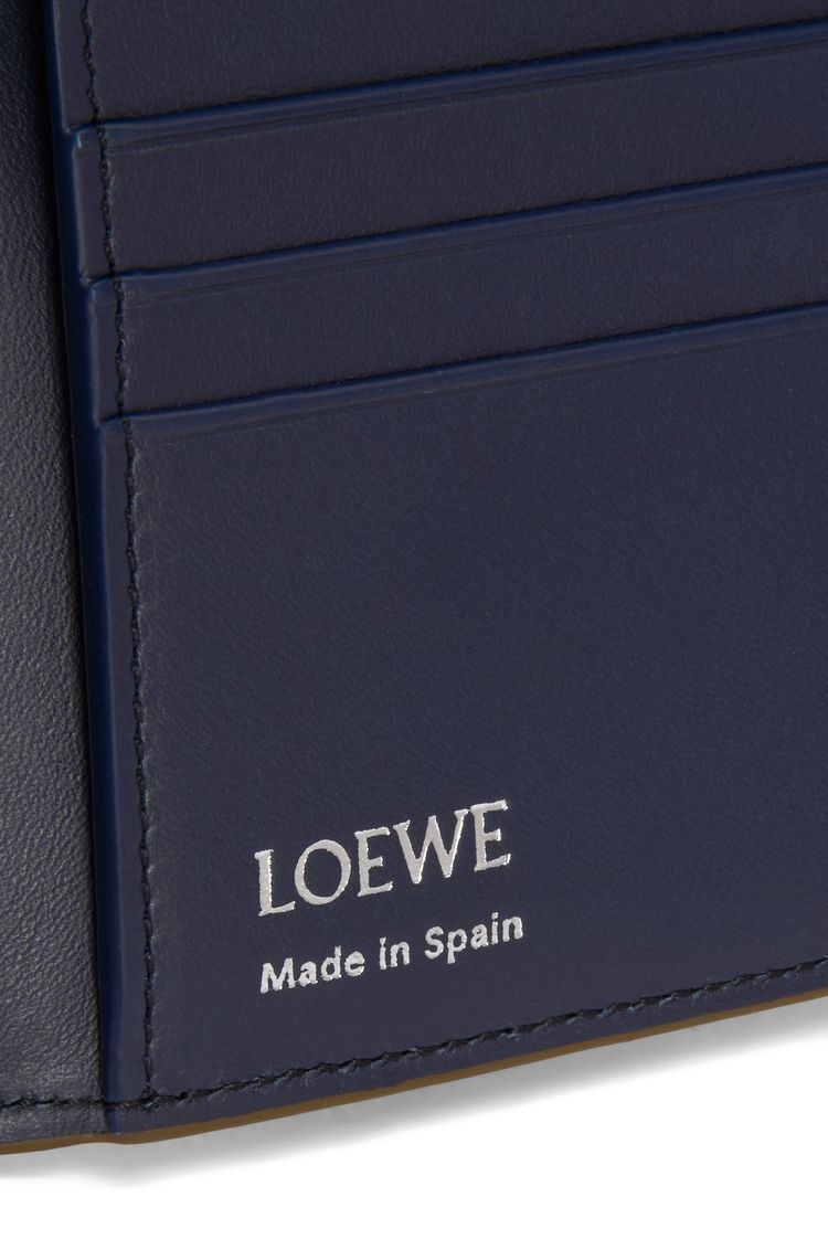 Folded wallet in shiny nappa calfskin
