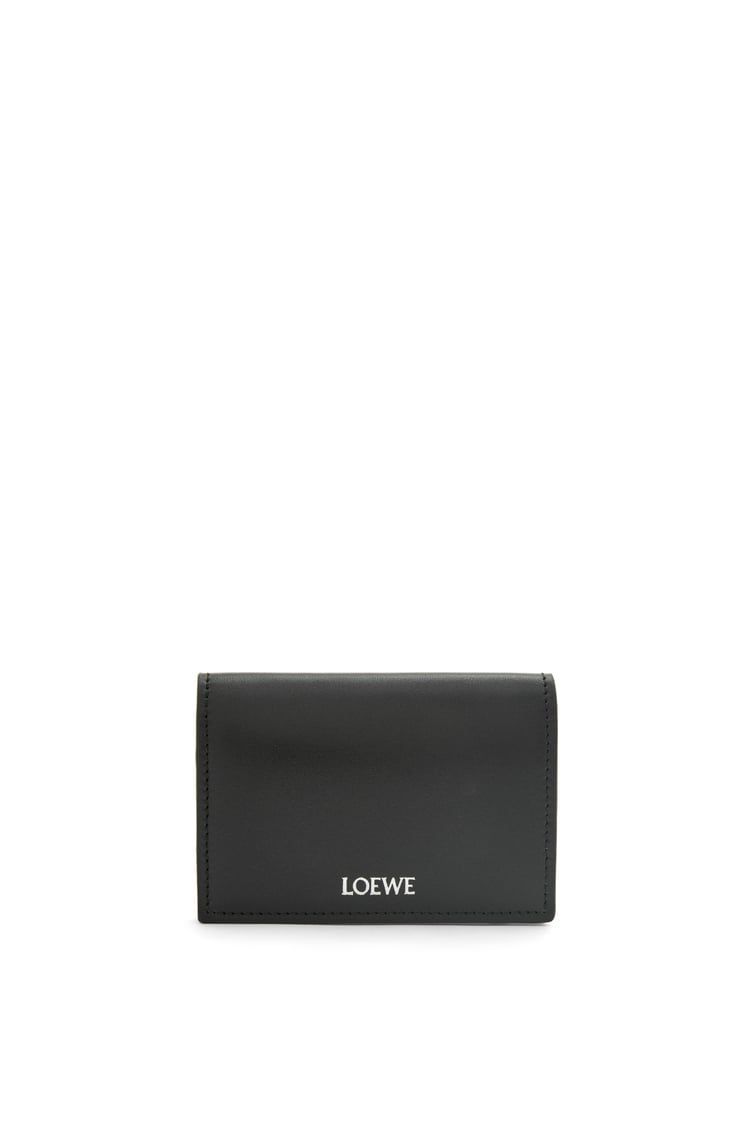 Slim bifold cardholder in shiny nappa calfskin