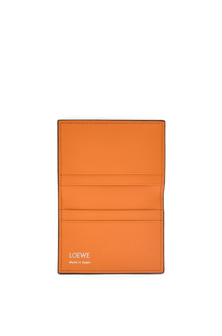 Slim bifold cardholder in shiny nappa calfskin