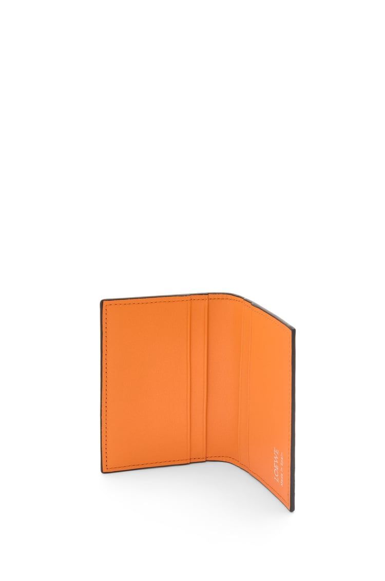 Slim bifold cardholder in shiny nappa calfskin