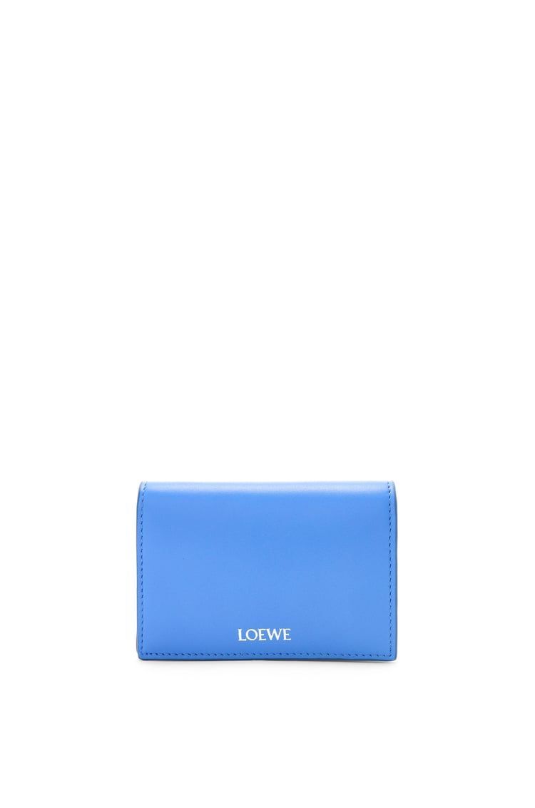 Slim bifold cardholder in shiny nappa calfskin