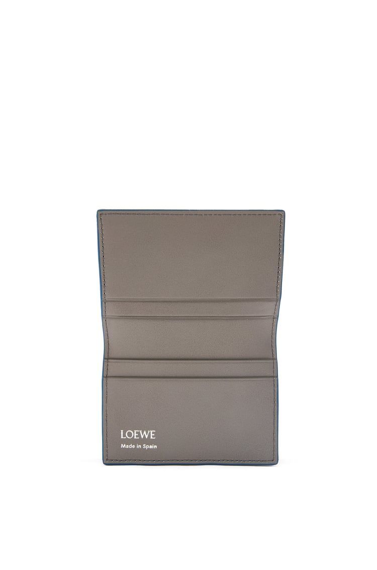 Slim bifold cardholder in shiny nappa calfskin