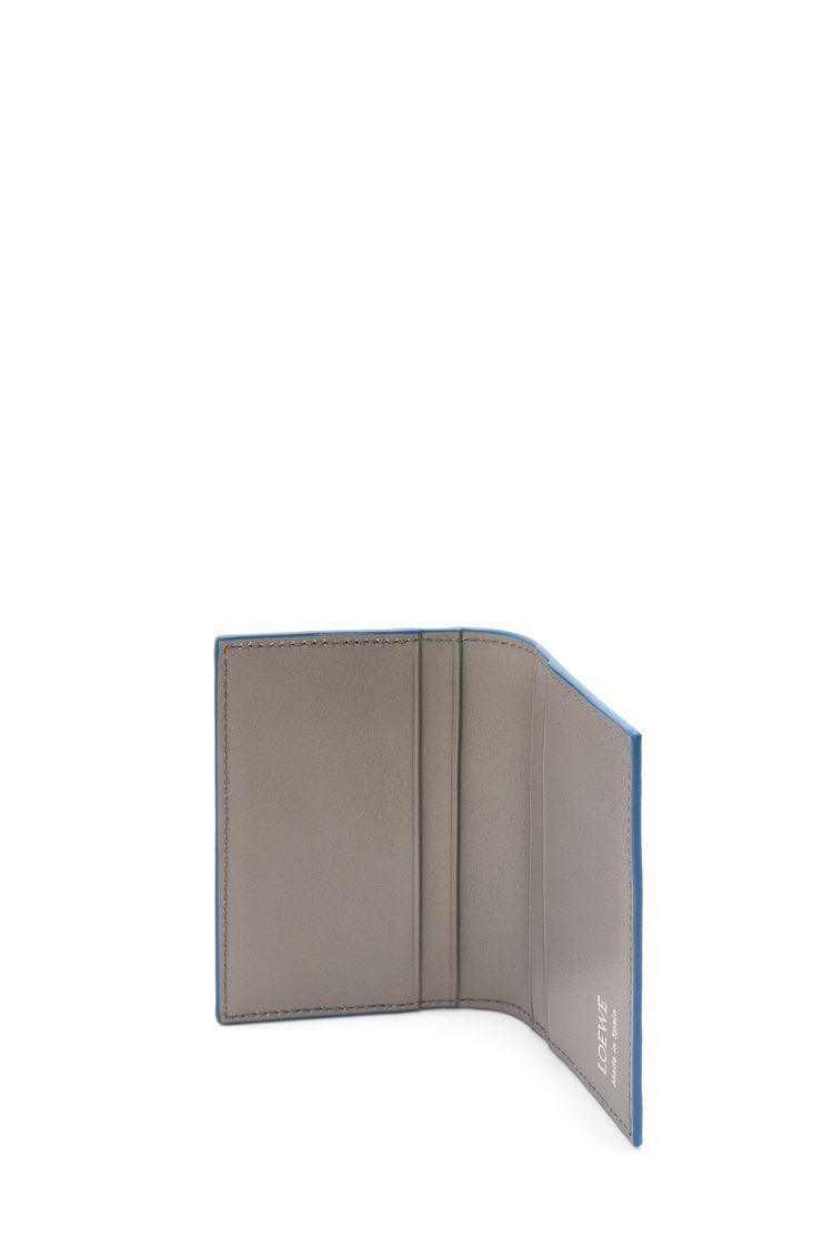 Slim bifold cardholder in shiny nappa calfskin