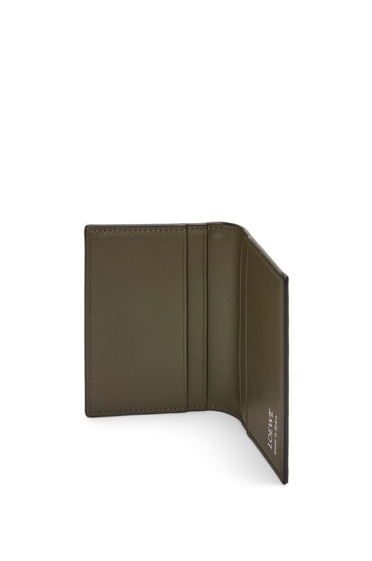Slim bifold cardholder in shiny nappa calfskin