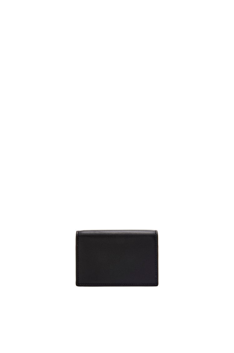 Slim bifold cardholder in shiny nappa calfskin