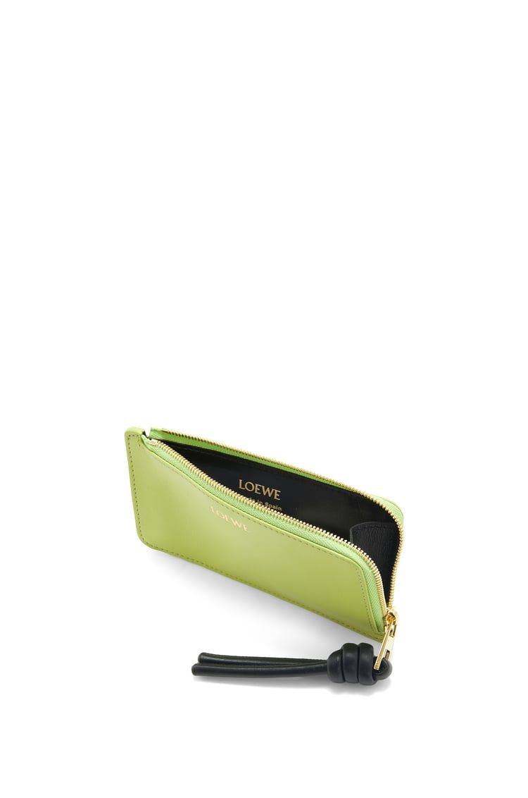 Knot coin cardholder in shiny nappa calfskin