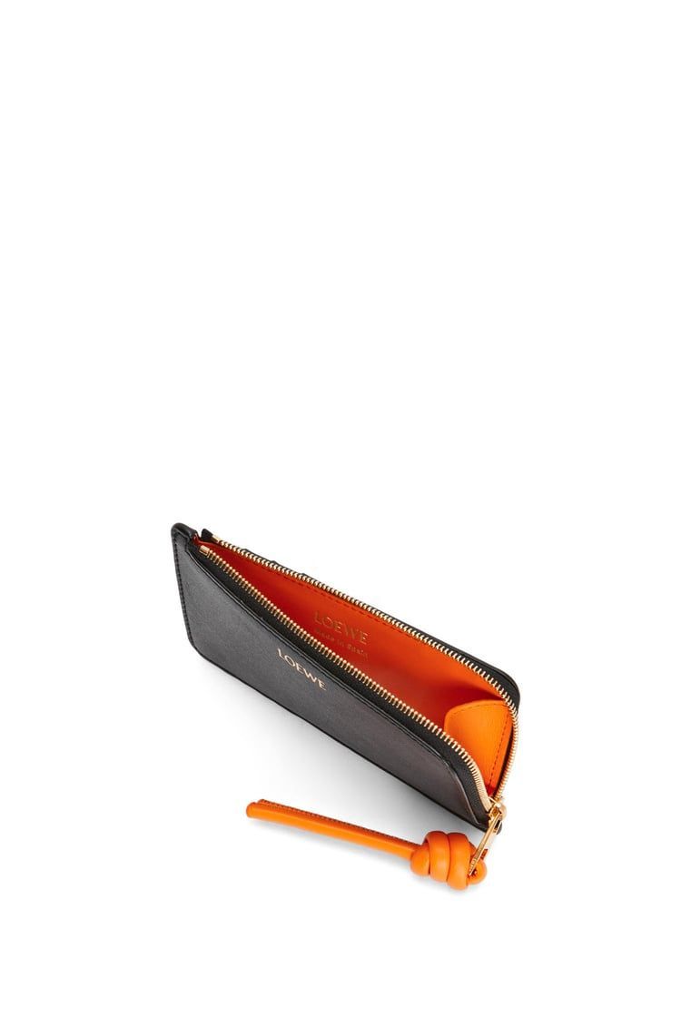 Knot coin cardholder in shiny nappa calfskin