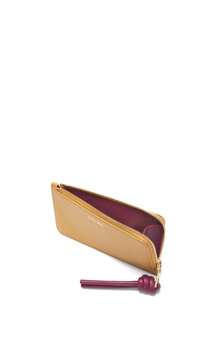 Knot coin cardholder in shiny nappa calfskin