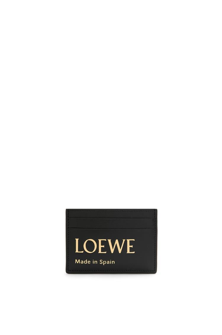 Embossed LOEWE plain cardholder in shiny nappa calfskin
