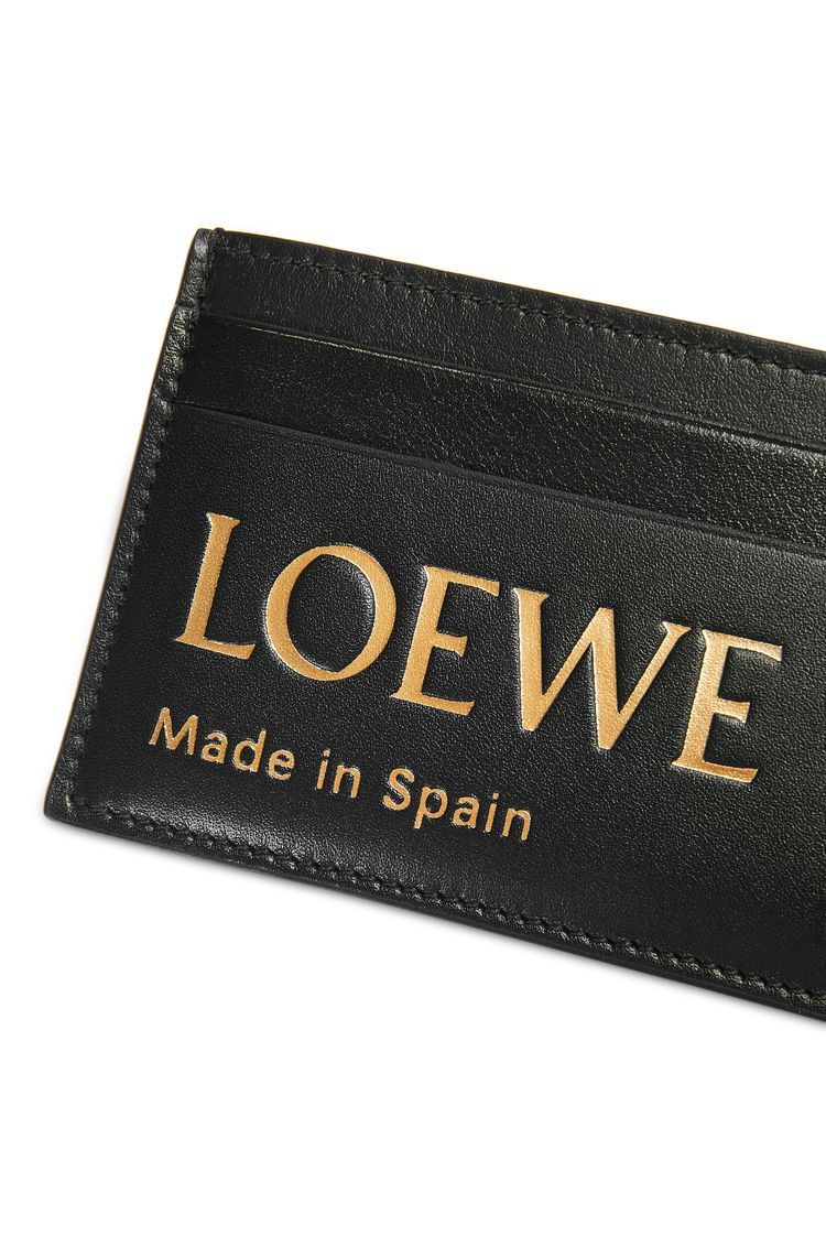 Embossed LOEWE plain cardholder in shiny nappa calfskin
