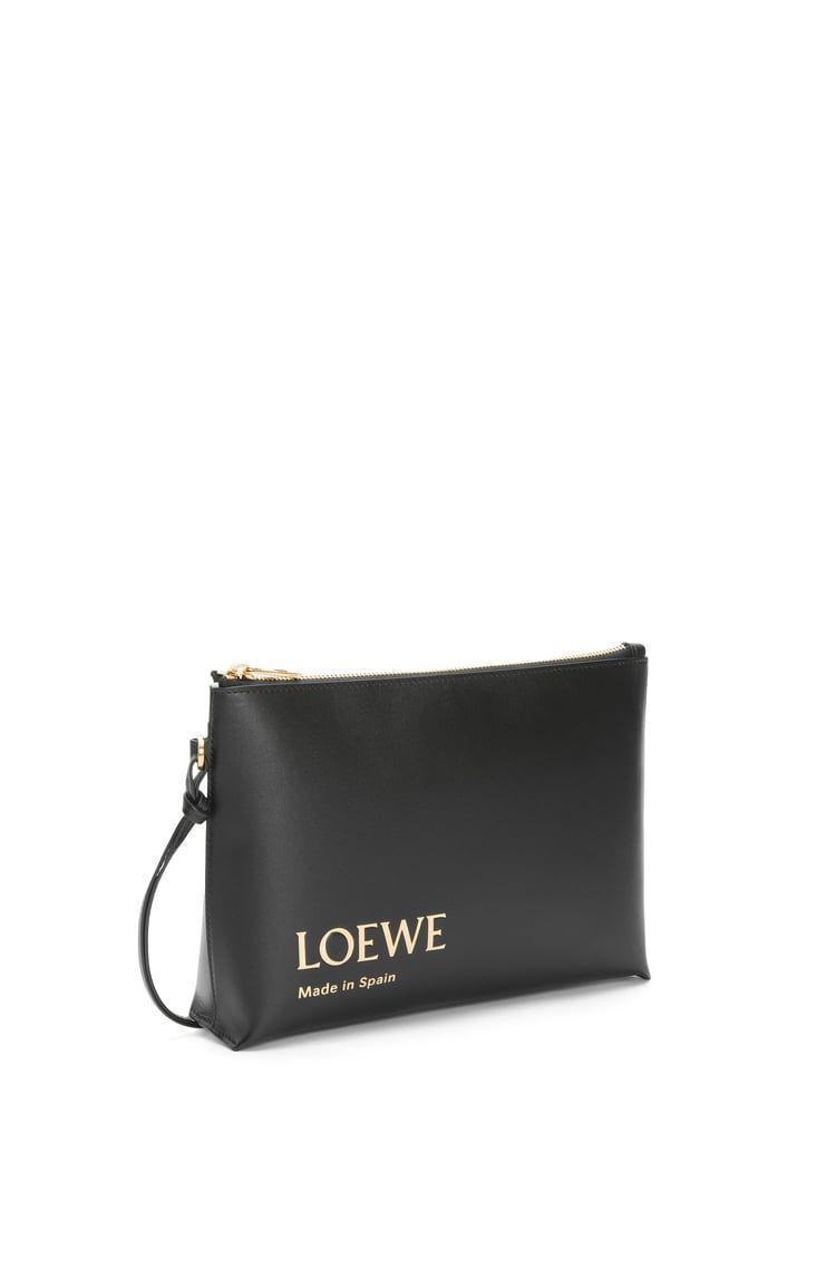 Embossed LOEWE T Pouch in shiny nappa calfskin