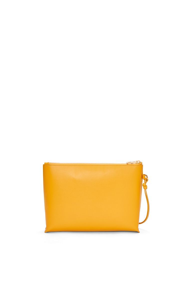 Embossed LOEWE T Pouch in shiny nappa calfskin