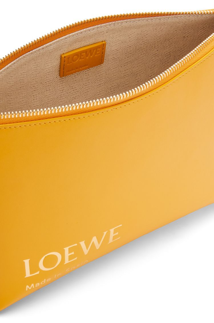 Embossed LOEWE T Pouch in shiny nappa calfskin