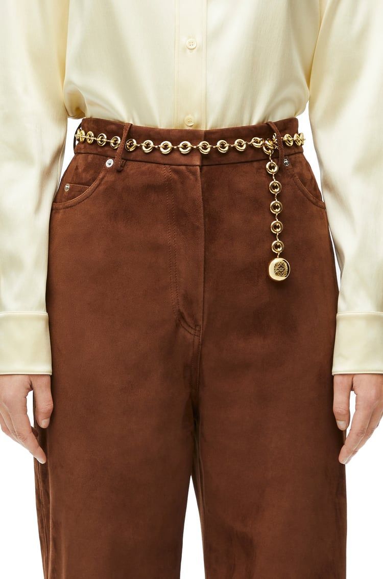 Donut chain belt in brass