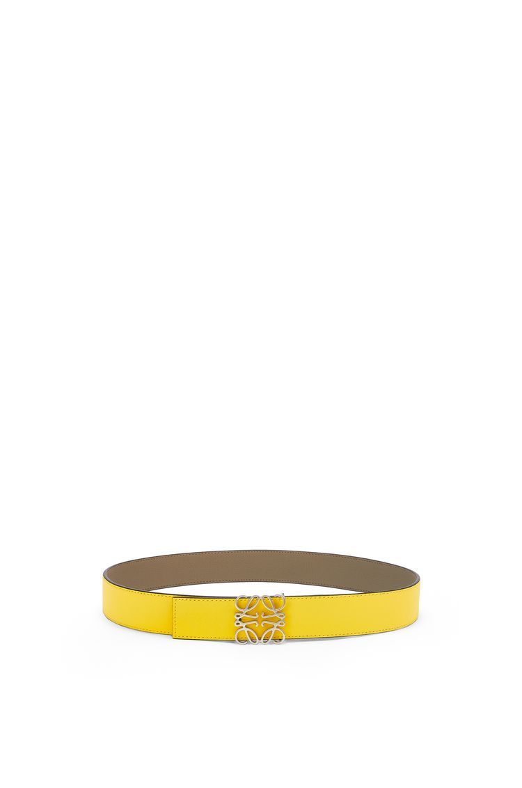 Reversible Anagram belt in soft grained calfskin and smooth calfskin