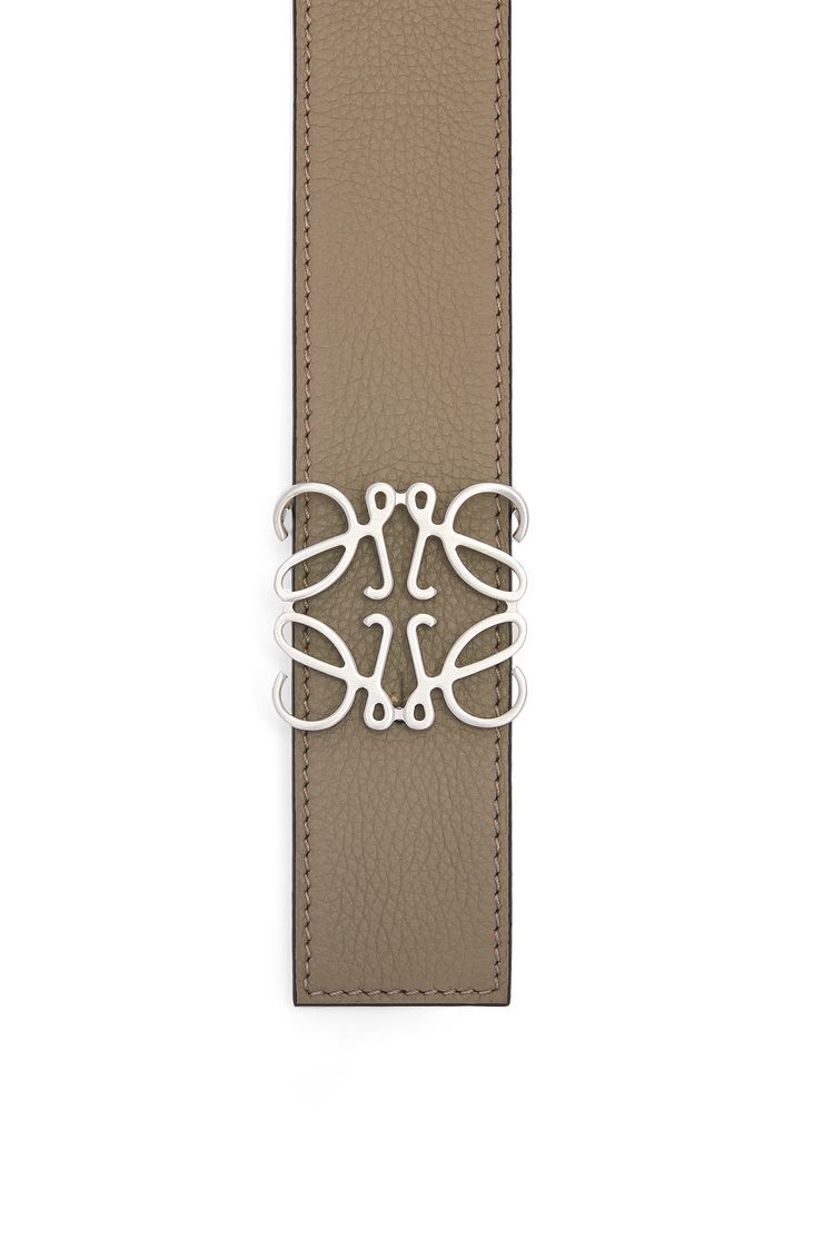 Reversible Anagram belt in soft grained calfskin and smooth calfskin
