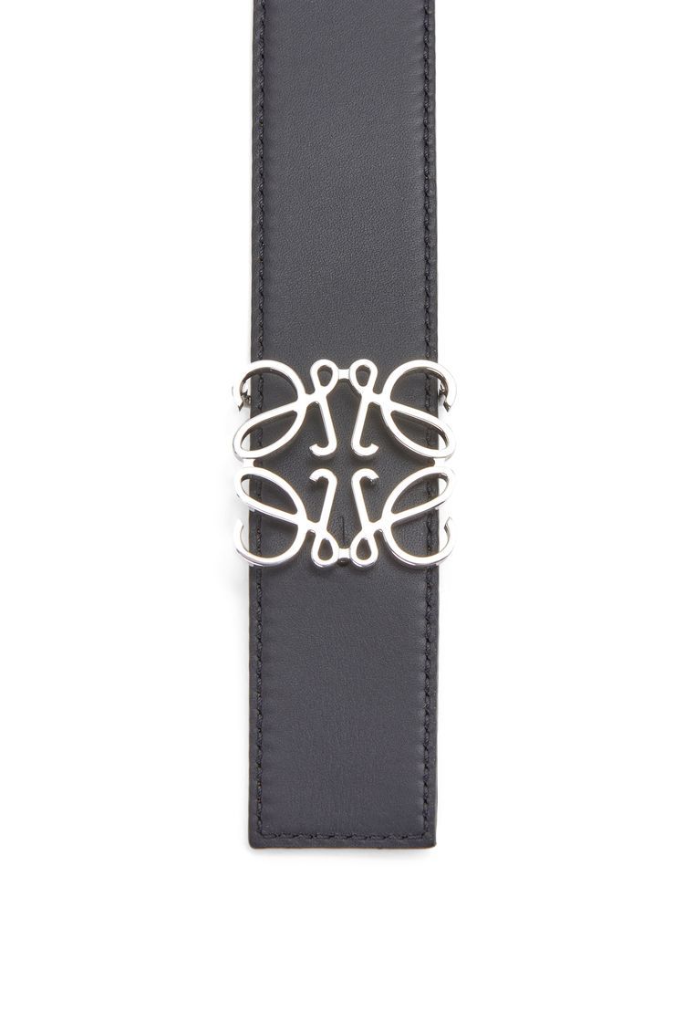Reversible Anagram belt in soft grained calfskin and smooth calfskin