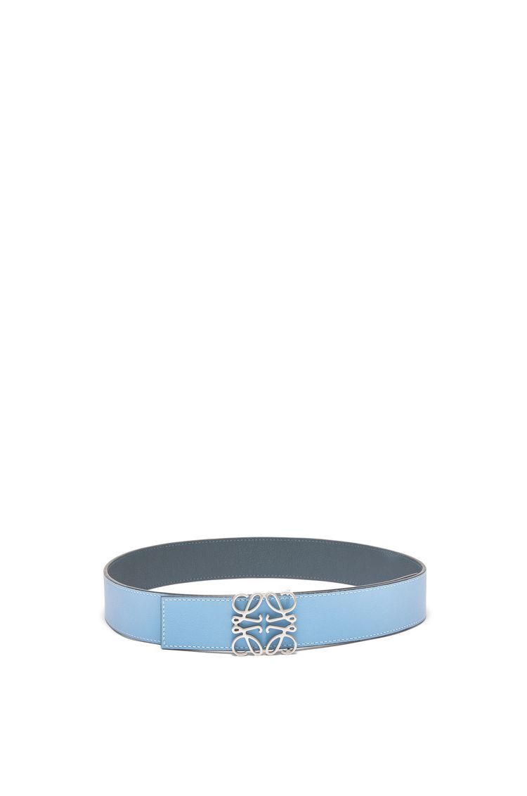 Reversible Anagram belt in soft grained calfskin and smooth calfskin