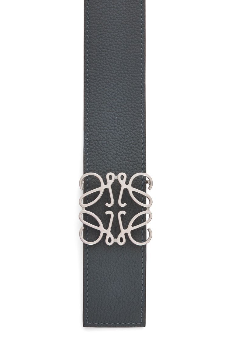 Reversible Anagram belt in soft grained calfskin and smooth calfskin