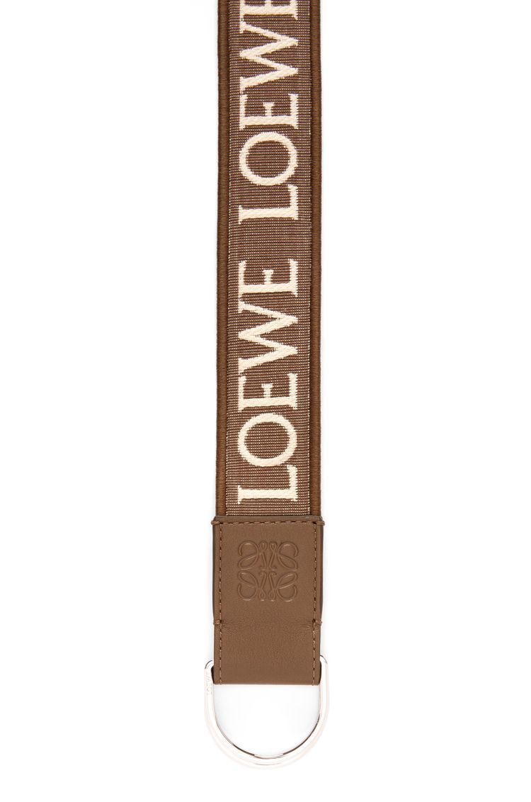 D-ring belt in Anagram jacquard and calfskin