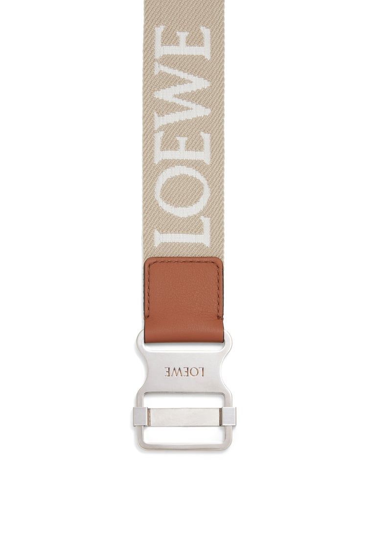 Slider buckle belt in webbing and calfskin