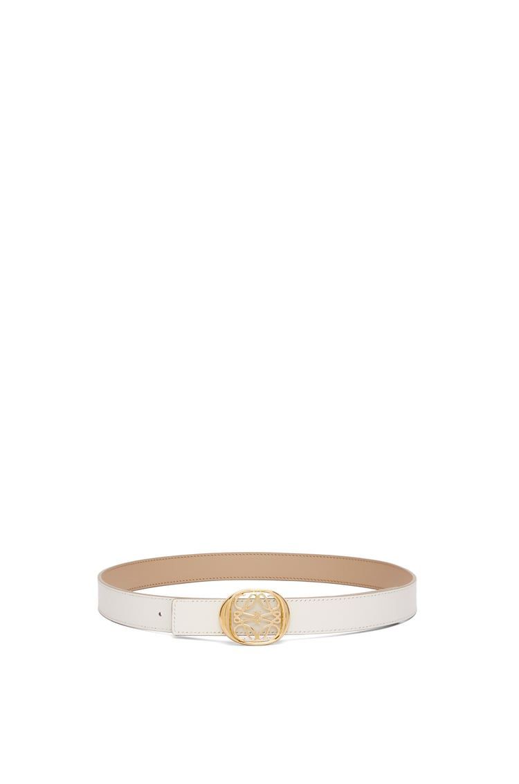 Reversible Anagram Ellipse belt in smooth calfskin