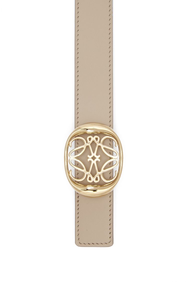 Reversible Anagram Ellipse belt in smooth calfskin
