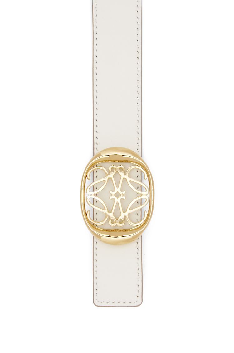 Reversible Anagram Ellipse belt in smooth calfskin