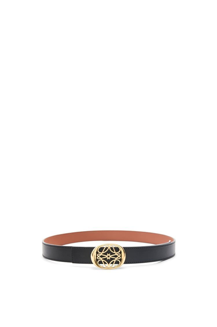 Reversible Anagram Ellipse belt in smooth calfskin