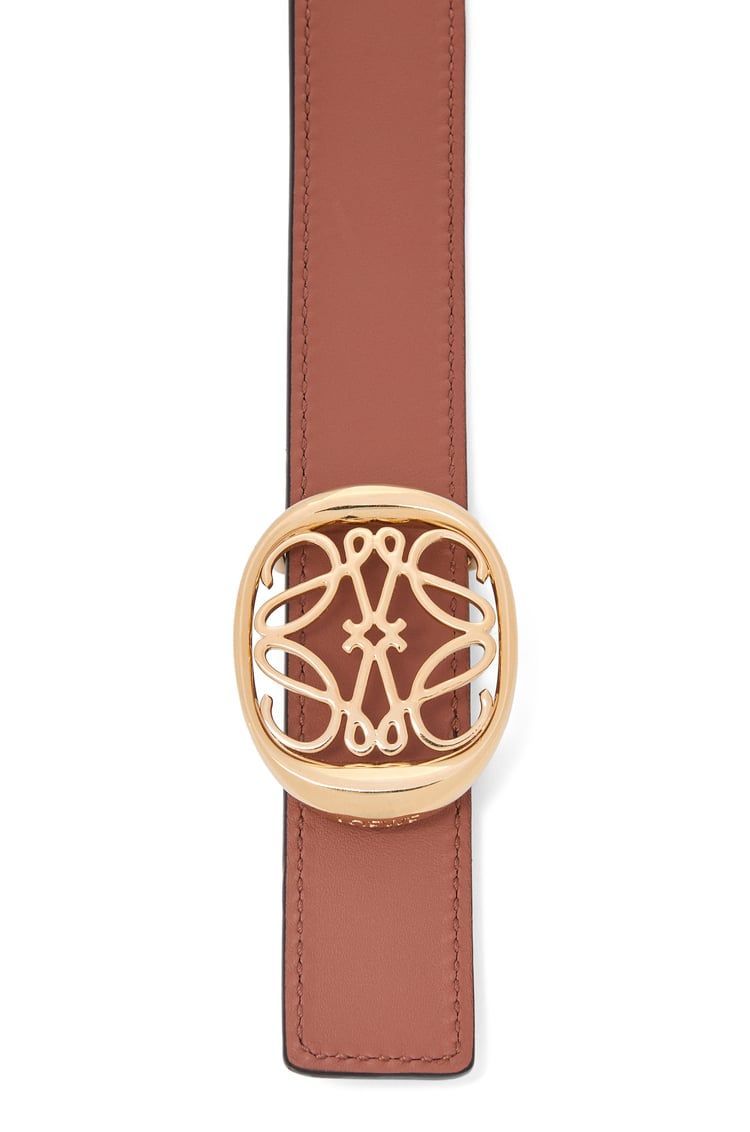 Reversible Anagram Ellipse belt in smooth calfskin