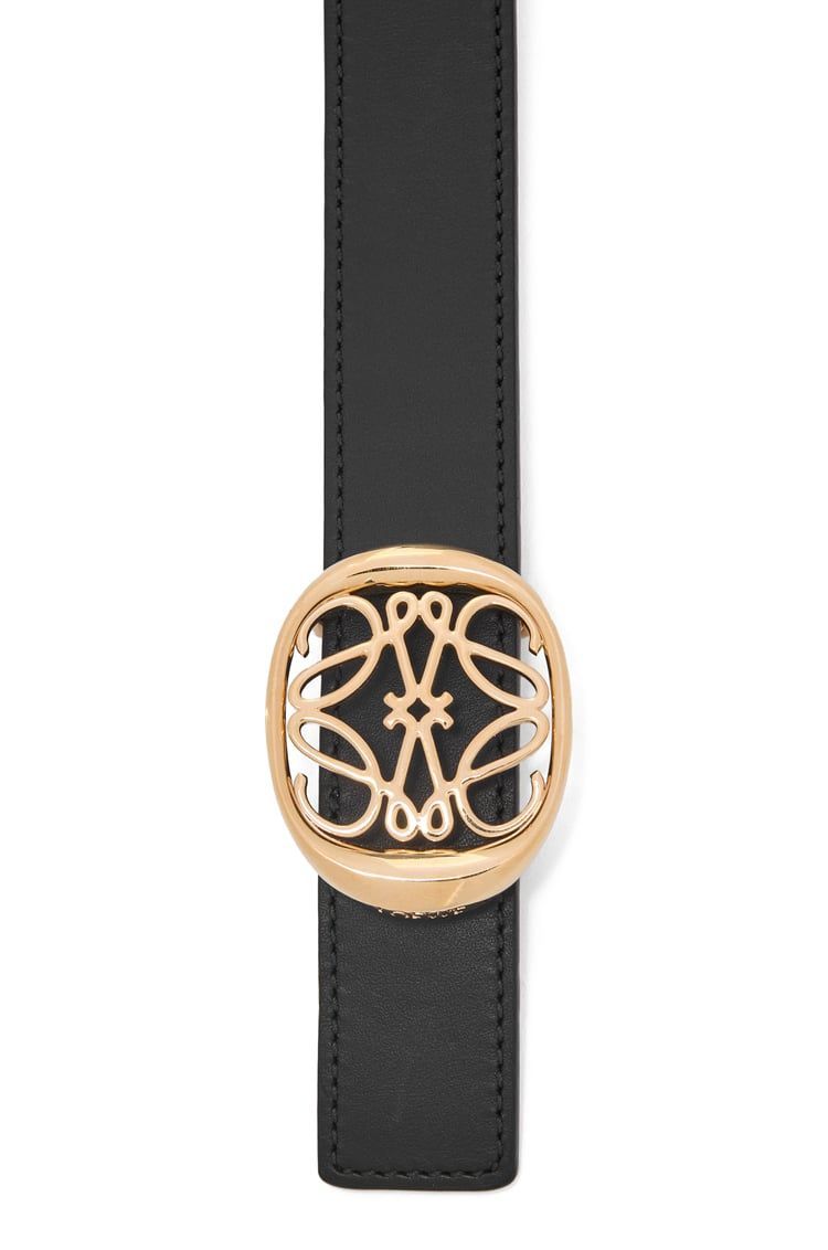 Reversible Anagram Ellipse belt in smooth calfskin