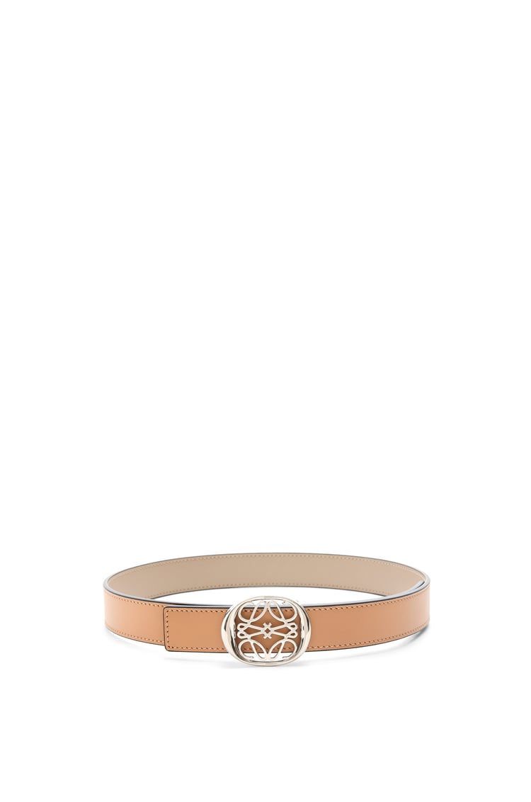 Reversible Anagram Ellipse belt in smooth calfskin