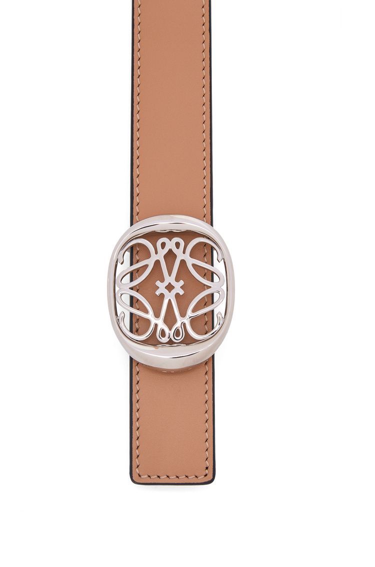Reversible Anagram Ellipse belt in smooth calfskin
