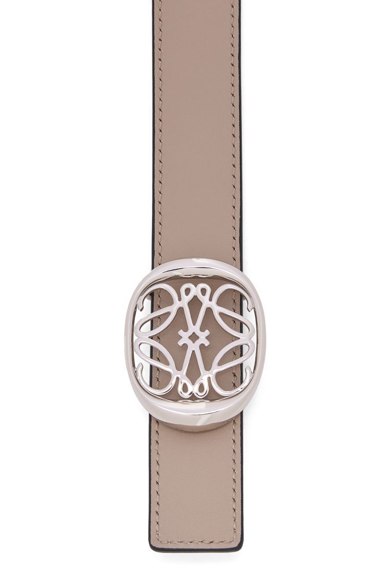 Reversible Anagram Ellipse belt in smooth calfskin