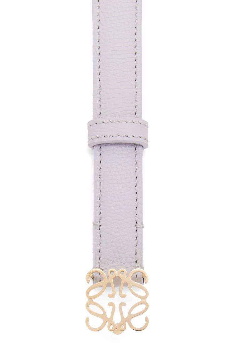 Anagram belt in pebble grain calfskin