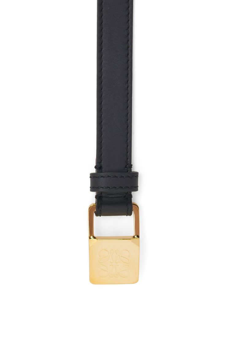 Amazona padlock belt in smooth calfskin