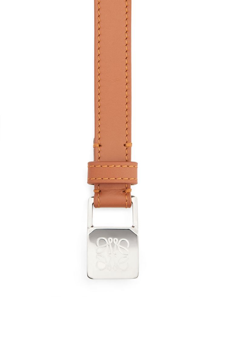Amazona padlock belt in smooth calfskin