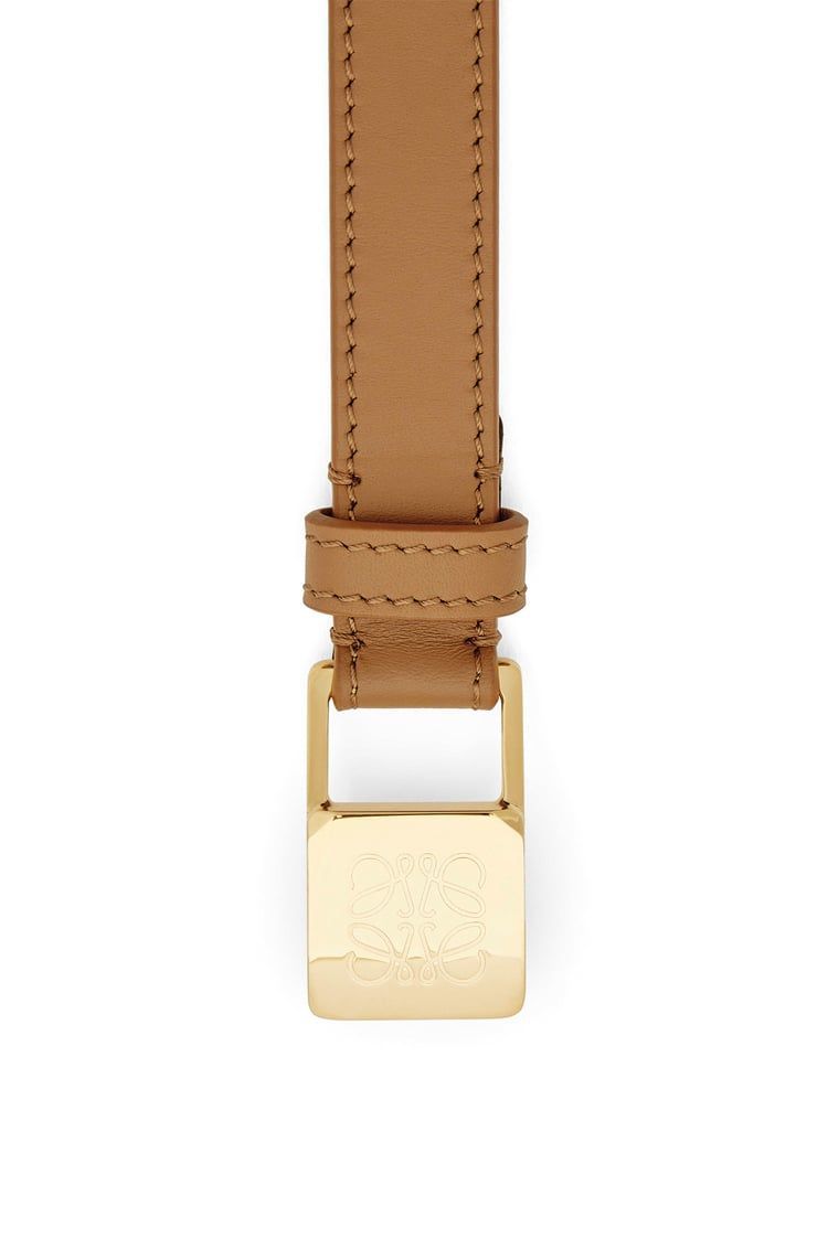 Amazona padlock belt in smooth calfskin