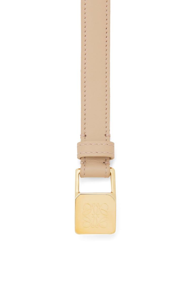 Amazona padlock belt in smooth calfskin