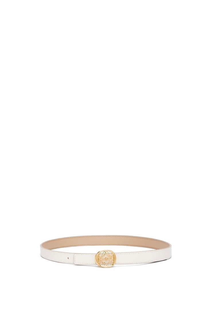 Reversible Anagram Ellipse belt in smooth calfskin