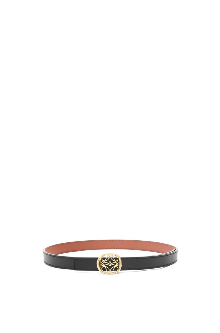 Reversible Anagram Ellipse belt in smooth calfskin